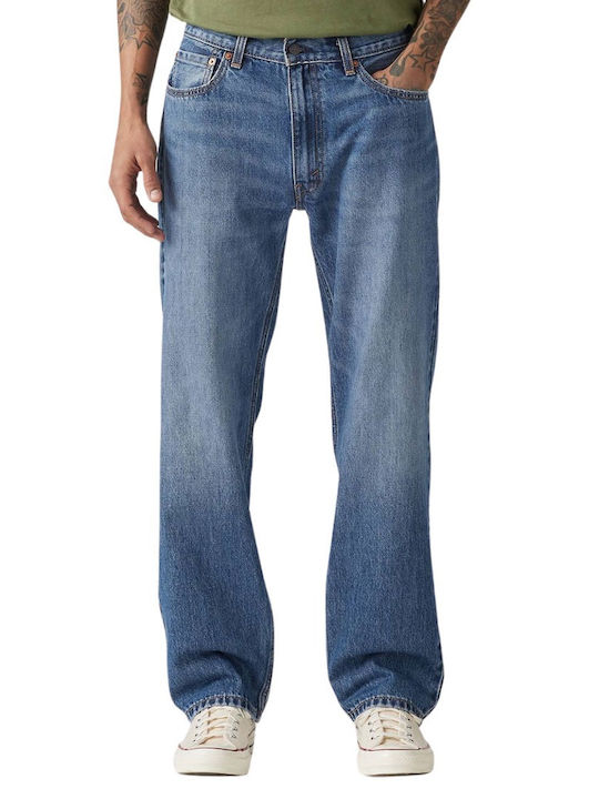 555 Herren Jeanshose Relaxed Gerade Passform Blau
