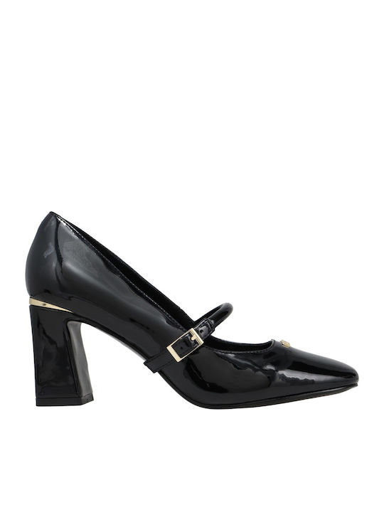 DKNY Synthetic Leather Black Heels Carley K3511584-BLK