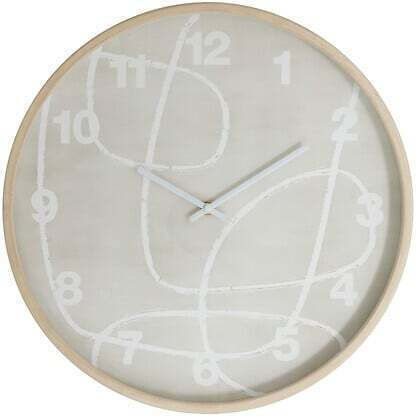 Atmosphera Greta Wooden Wall Clock Brown Ø38cm