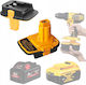 Dewalt Dcb201 Адаптер Dewalt Milwaukee 18v Батерии Dm18d Жълто-черен