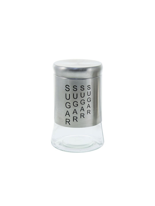 Karvounis Vase for Sugar with Airtight Lid Metallic