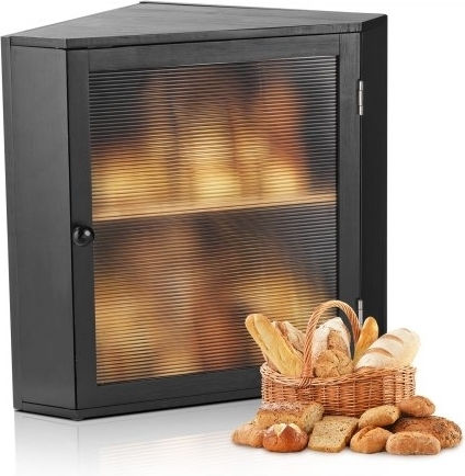 Vevor Ψωμιέρα από Bamboo Μαύρη 32x32x42.5cm