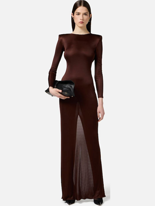 what color shoes can i wear with a burgundy dress ELISABETTA FRANCHI AB82457E2 EA4 MERLOT WOMAN Dress main image 0