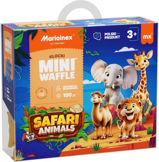 Marioinex Safari Animals Building Blocks for 3+ Years 100 Pieces