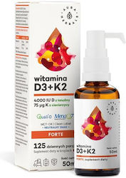 Aura Herbals Witamina D3 4000 IU + K2 Витамин 4000иу 50мл