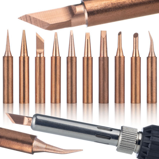 Set Copper Soldering Tips 900m I-b-k-1.2d-1.6d-2.4d-3.2d-2c-3c-is 10pcs