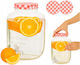 Excellent Houseware Διανεμητής Ποτού Γυάλινος με Βρυσάκι 4lt