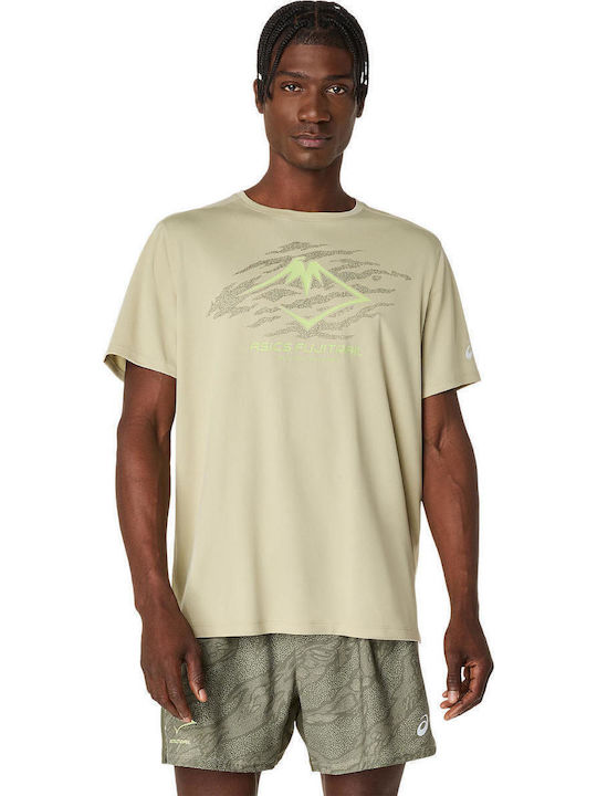 ASICS Fujitrail Αθλητικό T-shirt Χακί