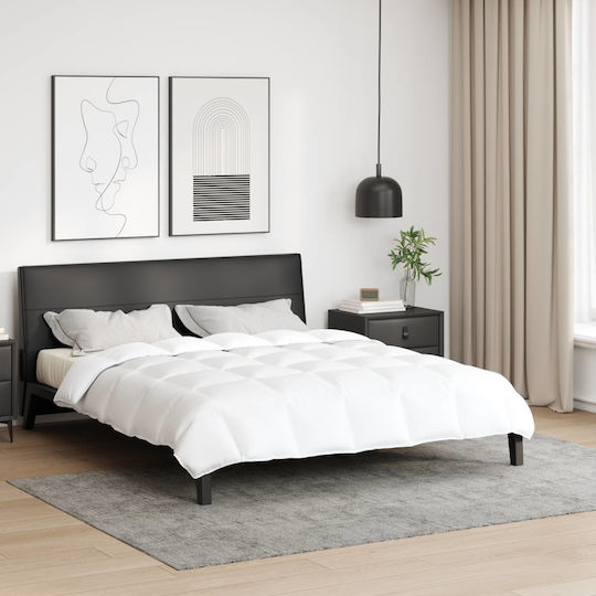 vidaXL Κουβερλί Υπέρδιπλο Λευκό 240x200cm