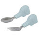 Tiny Twinkle Baby Cutlery Set made of Silicone for 12+ months Gray 2pcs