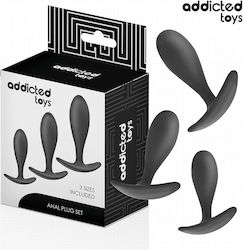 Addicted Toys Πρωκτικές Σφήνες Σετ Small Μαύρες 3τμχ