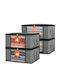 Bakaji Storage Basket Transparent 48lt 4pcs