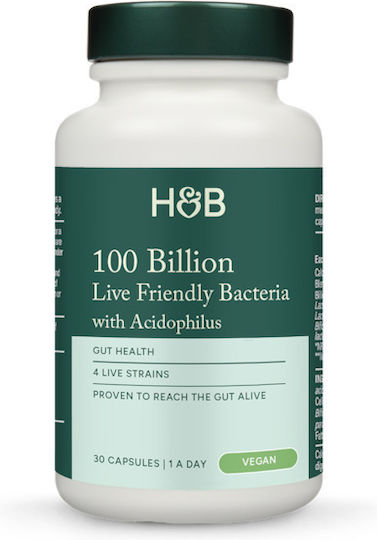 Holland & Barrett 100 Billion Live Friendly Bacteria Probiotika 30 Mützen