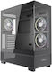 Gembird CCC-FC-X550 Midi Tower Компютърна Кутия Черна