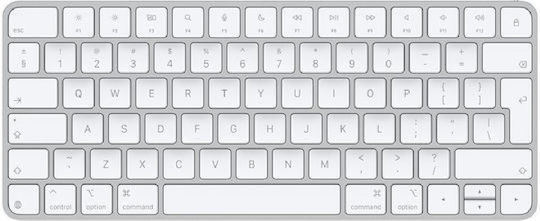 Apple Magic Безжична Bluetooth Клавиатура Английски (Великобритания) Съвместима с Mac Устройства Бяла