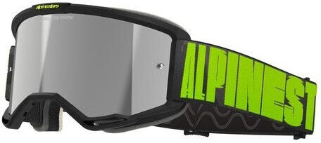 Motocross Goggles Alpinestars Vision 5 Hollow Charcoal Yellow Fluorescent Silver
