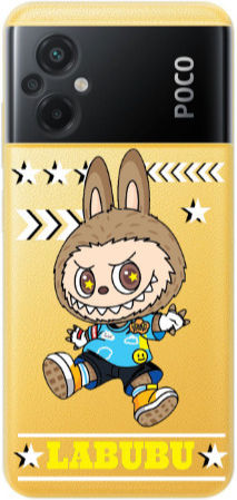 Xiaomi Poco M5 Labubu4 Transparent Silicone TPU Mobile Phone Case