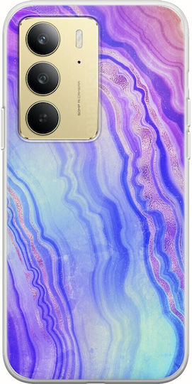 Agate Stein Neon Realme 14x 5G Flexible TPU Durchsichtige Silikon Handyhülle