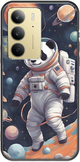 Lost In Space Panda Realme 14x 5G Schwarze TPU Μαύρη Σιλικόνη