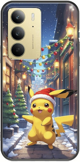 Xmas Cartoons Pikachu Realme 14x 5g Black Tpu Μαύρη Σιλικόνη