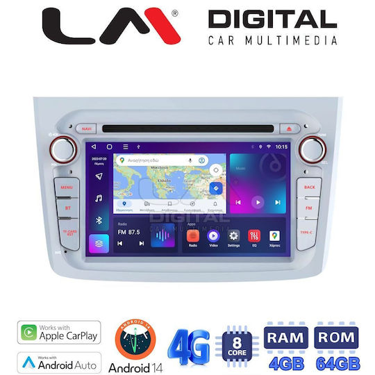 LM Digital Ηχοσύστημα Αυτοκινήτου για Alfa Romeo Mito 2008 (Bluetooth/USB/WiFi/GPS/Apple-Carplay/Android-Auto)