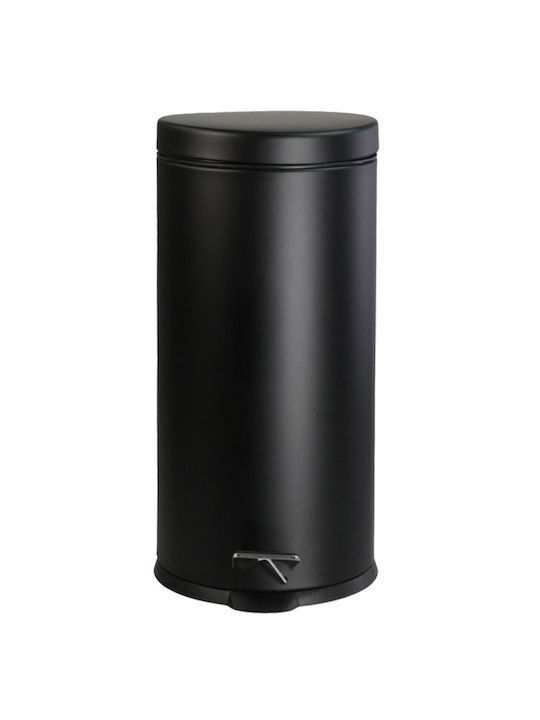 Viosarp Waste Bin Waste Metallic with Pedal Black 30lt 1pcs