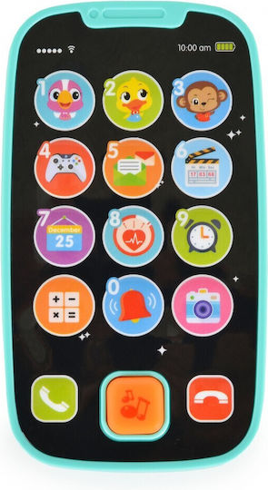 Moni My First Smartphone Toy Phone with Music Lights and Sounds for 12+ Months Blue