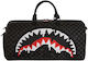 Sprayground Sharks In Paris Duffle Reisetasche Schwarz aus Künstliches Leder L50xB25xH27cm