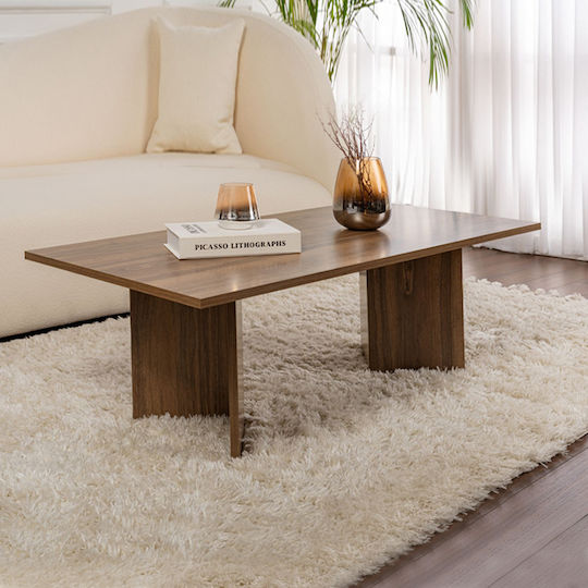 Rectangular Central Coffee Table Sabin Wooden Walnut W119xD60xH40cm
