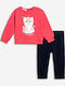 Kids Sweatpants Set Coral 2pcs