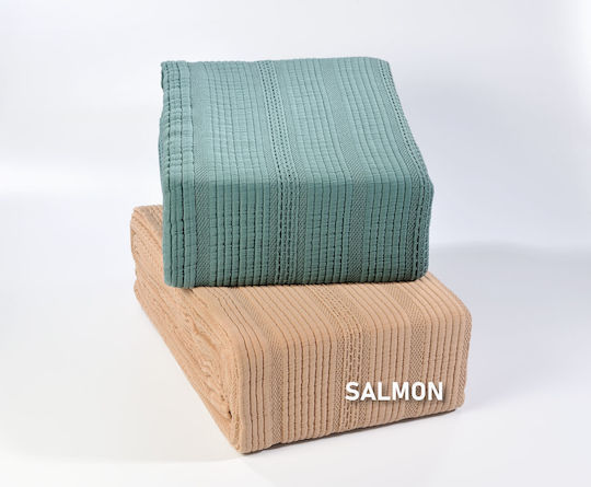 Down Town Home Κουβέρτα Υπέρδιπλη 230x260εκ. Salmon