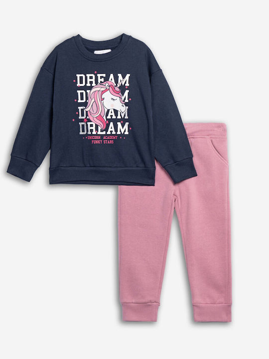 Kids Sweatpants Set Blue 2pcs
