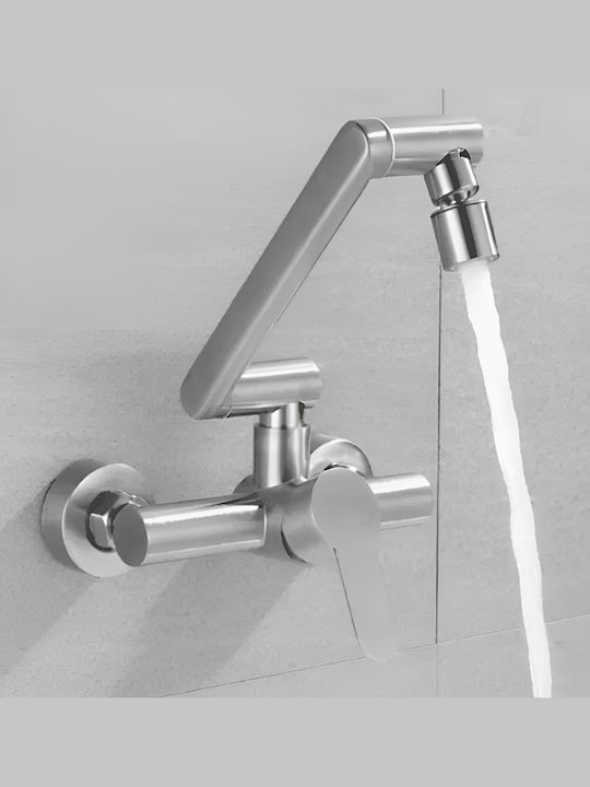 Bonken Kitchen Faucet U-Shaped Wall Silver