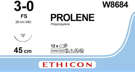 Ράμμα Ethicon Prolene Mη Απορροφήσιμο 3/0 26mm 45cm W8684