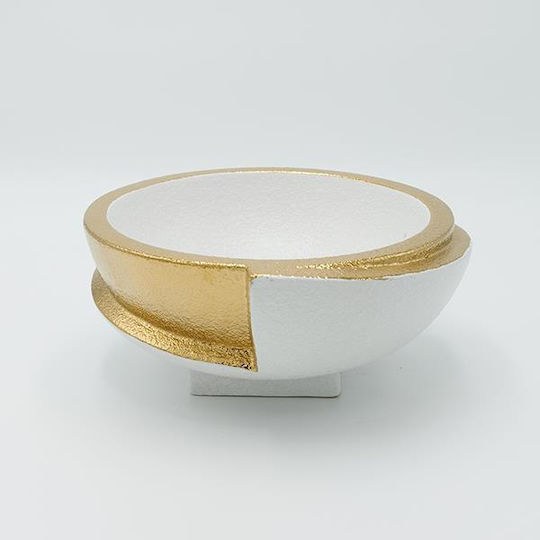 Decorative Bowl White 23.5x23x10.5cm