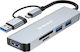 Techsuit Databridge USB Hub 5 Ports USB 3.0 with USB-A Connection Gray