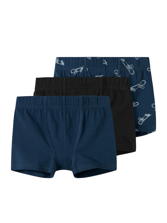 Name It Παιδικό Σετ με Μποξεράκια Μπλε Navy 3τμχ