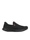 Ανατομικά Γυναικεία Slip-On Δερμάτινα Μαύρα