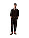 Ανδρικό Παντελόνι Τζιν με Loose Tapered Εφαρμογή Tumbled Black