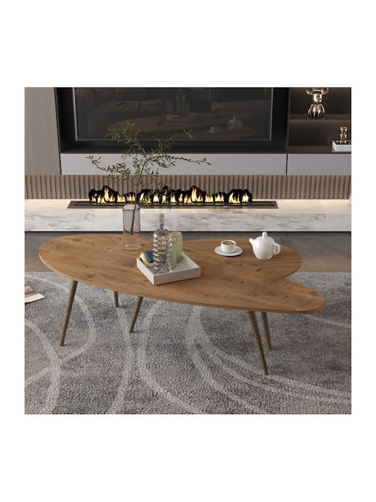 Oval Central Coffee Table Monty Wooden Natural ...