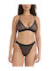 Organic Basics Black Mesh Triangle Bralette Ob120024-0030