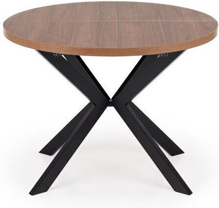 Houston 1495 Round Table Wooden Black, Walnut 76x76cm