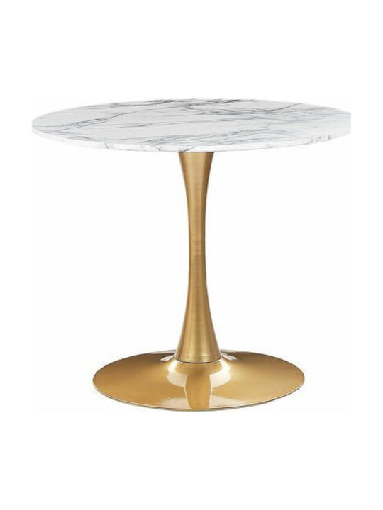 Berwyn 2174 Round Table Dining Room with Glass ...