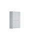 Triple Door Wardrobe Corner Domodeu 108 with Mirror White 103x103x199cm