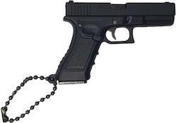 Glock G17 Gun Miniature Keychain Black