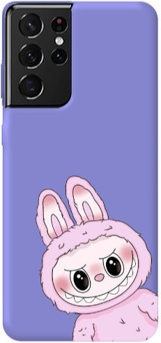 Samsung S21 Ultra Labubu 6 Лилав Калъф От Силикон TPU За Мобилни Телефони