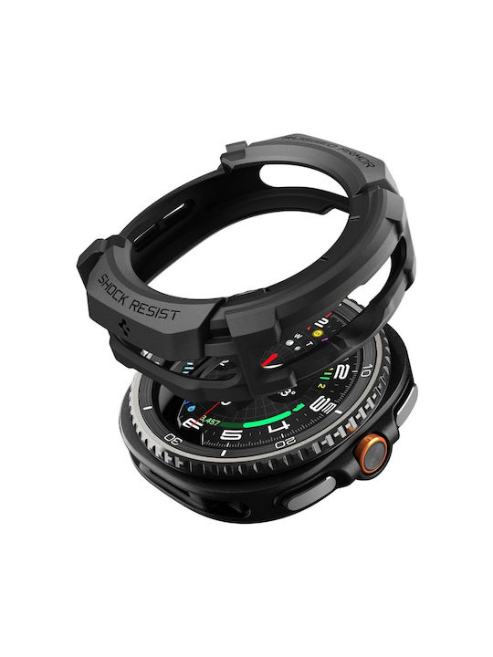 Spigen RUGGED ARMOR Θήκη Σιλικόνης σε Μαύρο χρώμα για Samsung Galaxy Watch 8 Classic 46 mm