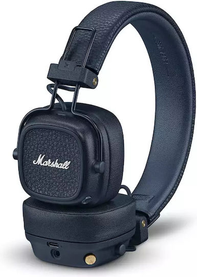 Marshall Major V Wireless / Wired On Ear Headphones with 100 hours of Operation and Quick Charge Midnight Blue