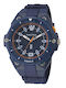 Nautica Coronado Bay Men's Watch Battery with Blue Rubber Strap
