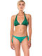 Set Bikini Dreieck mit Abnehmbarer Verstärkung & Brasilien Grün